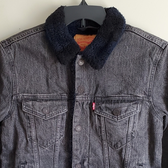 ♥️LEVI'S SHERPA LINED JACKET SIZE S - Picture 4 of 6
